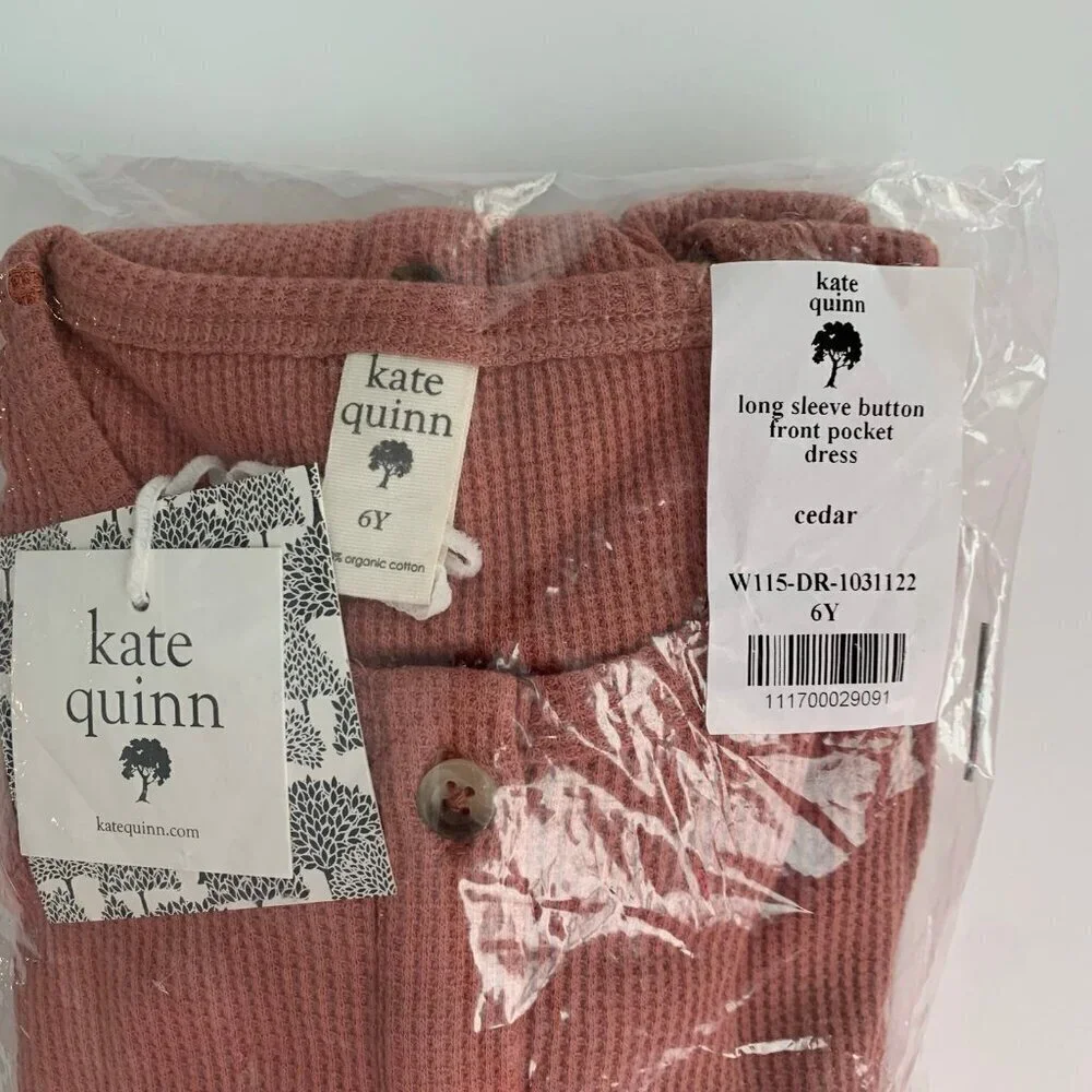 NWT Kate Quinn Organics Girl Thermal Dress 6 years